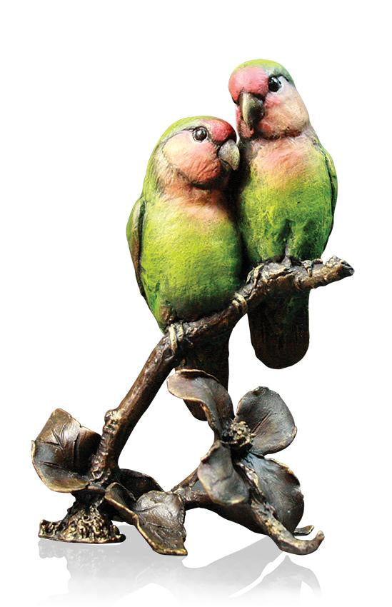 Richard Cooper solid bronze hand painted sculptures of birds 970