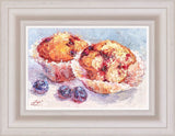 Lana Okiro blueberry muffin framed