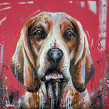 Beagle original dog painting Samantha Ellis
