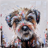 Samantha Ellis Bertie Border original dog portrait