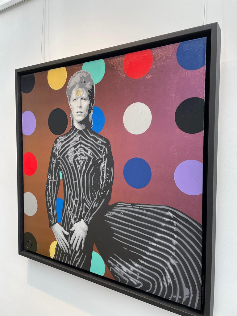 David Bowie Original Painting by Street Artist Pegasus | The Rose Gallery