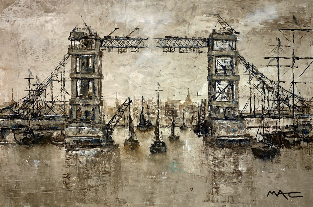 Building Tower Bridge 1886, London | Mark Curryer Original Painting ...