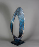 Adam Paddon abstract bronze sculpture in blue