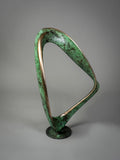 Adam Paddon bronze green sculpture Poke I
