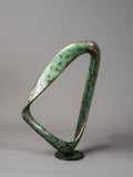 Adam Paddon bronze green sculpture Poke I
